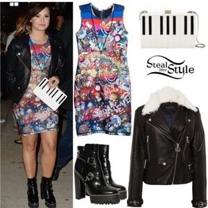 Cynthia Rowley Statement Print Bodycon Dress Sleeveless Multicolor Designer